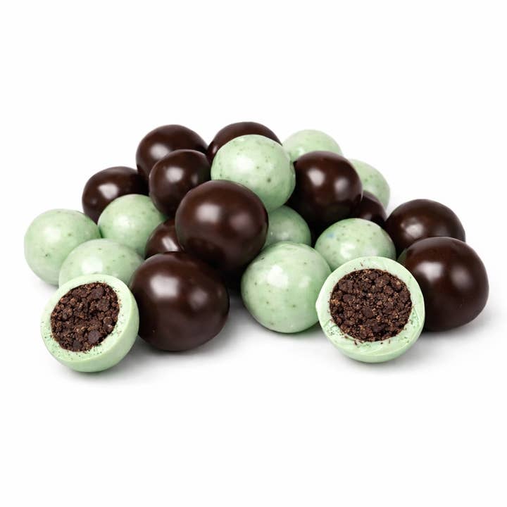 Candy In Bulk - Vente Friandises enrobées de chocolat - Bouchées de biscuits croquants à la menthe Sconza – Chocolat noir et blanc à la menthe – Sac économique en vrac