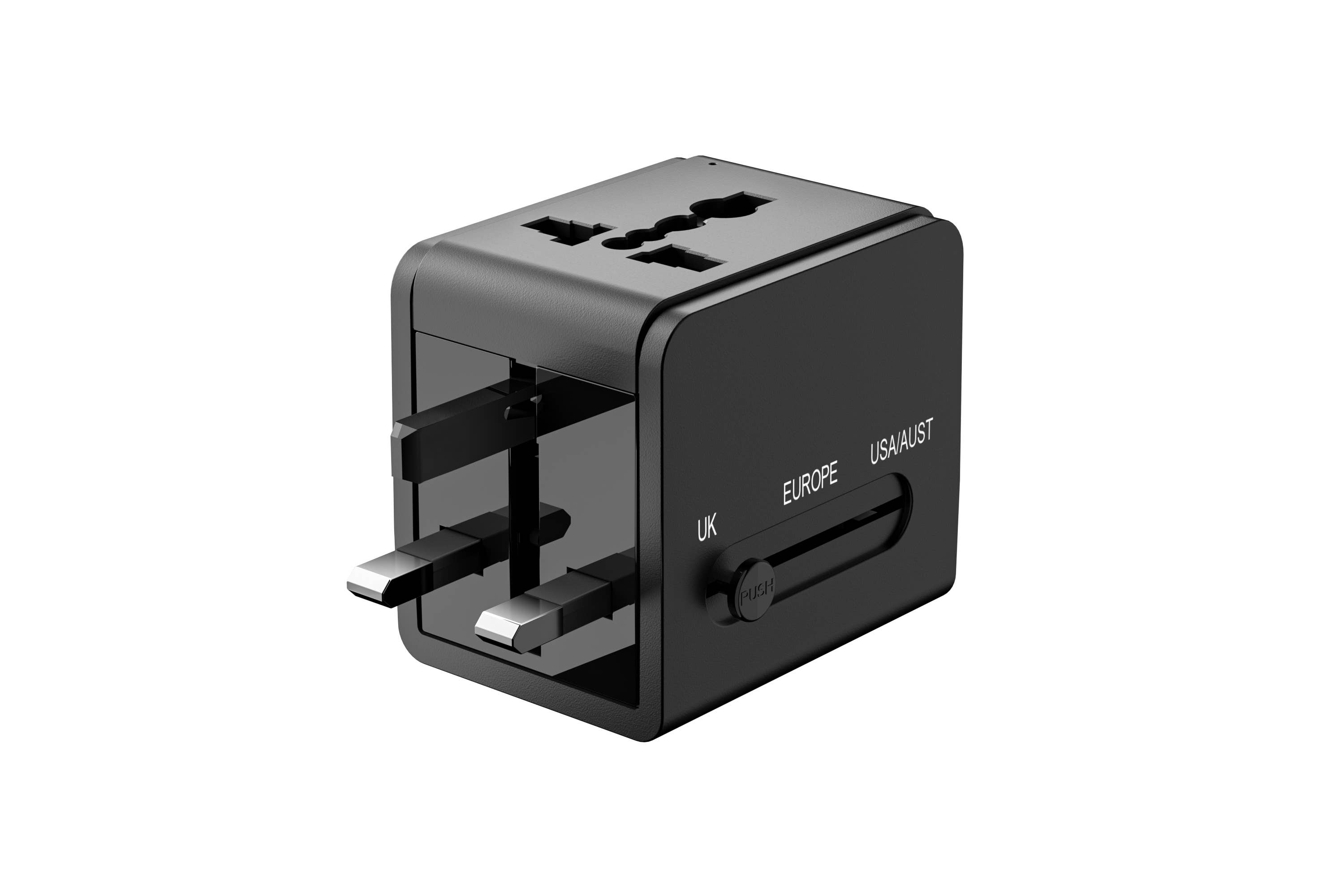 LAX Gadgets - Wholesale Power Adapter - Travel Adapter with 1x USB-C 3.1A 5V and 1 USB - Retail Pack1