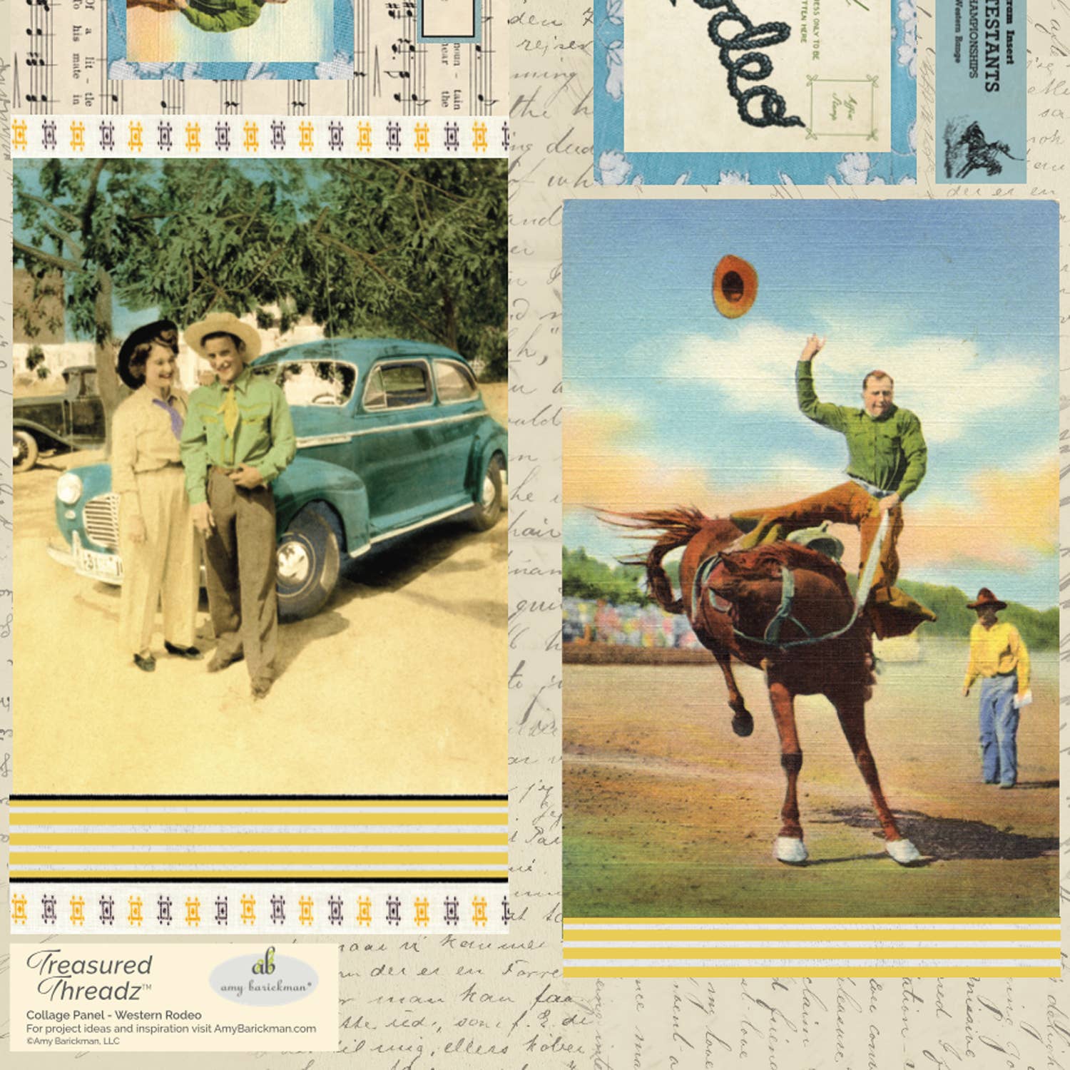 Colonial Patterns, Inc. - Wholesale Stofrol - Gewaardeerde Threadz® Quilt- & Naaistof - Western Rodeo3