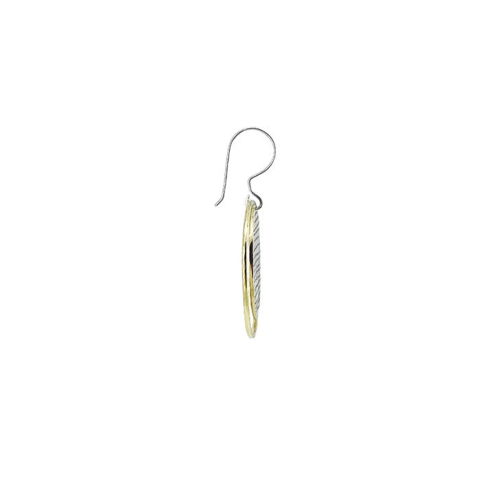 SITA - Wholesale Dangle Earrings - Strata Collection - Large Solid Brass Ringed Dangle