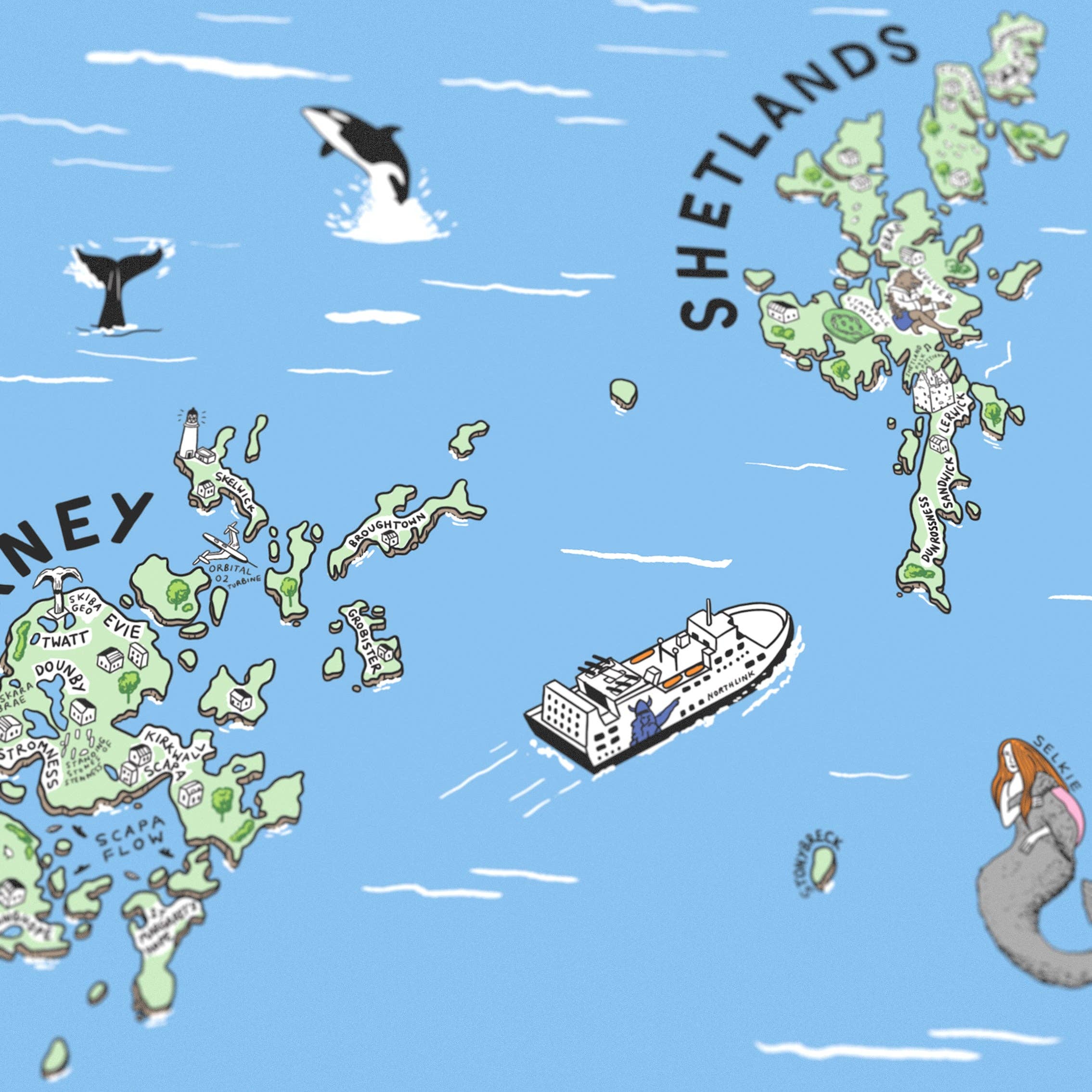 Evermade – wholesale Art print – Hand Drawn Map of Great Britain & Ireland Art Print22