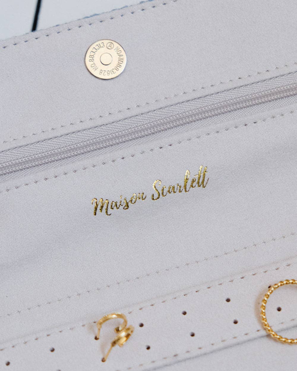 Maison Scarlett - Vente Boîte/rangement à bijoux - Pochette à bijoux Catherine en pied de poule9