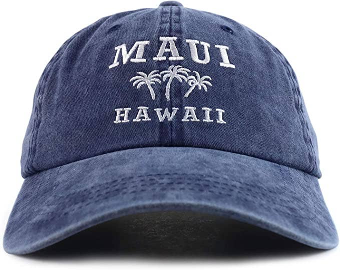 Trendy Apparel Shop - Venta al por mayor Gorra de béisbol - Unisex - Gorra de béisbol bordada Maui Hawaii con palmera12