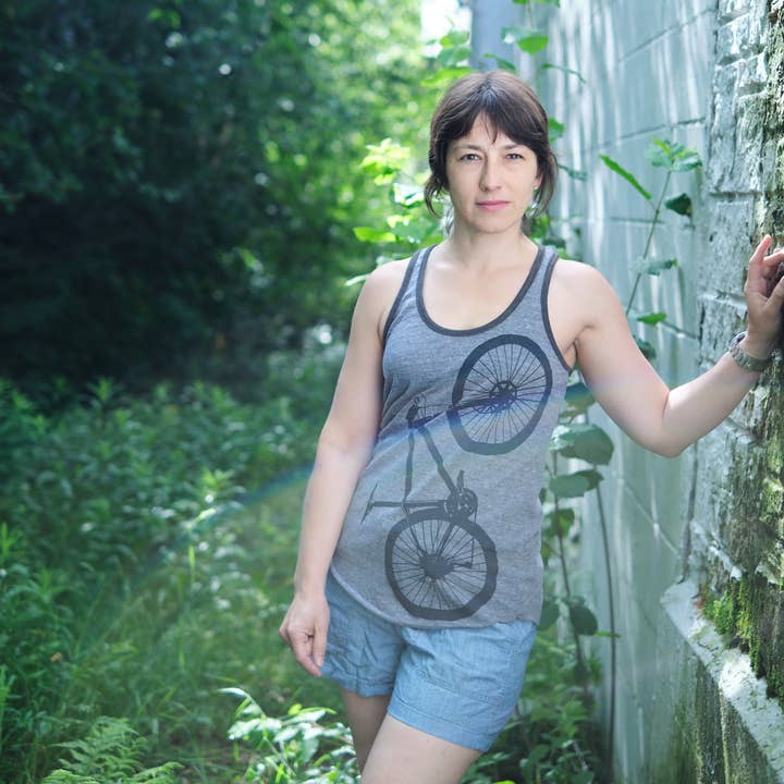 Camiseta Tirantes Mujer Mountain Bike Tri Blend Ringer para venta al por mayor de Vital Industries