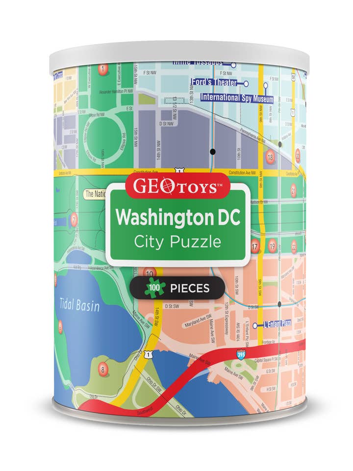 Geotoys 100 piece Mini Puzzle - Washington, DC for wholesale by Geotoys