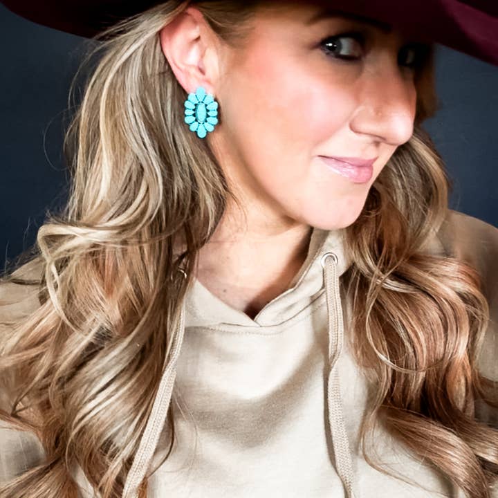 Lil' Grace - Wholesale Stud/Post Earrings - Vintage Western Geometric Shape Stud Earrings For Women