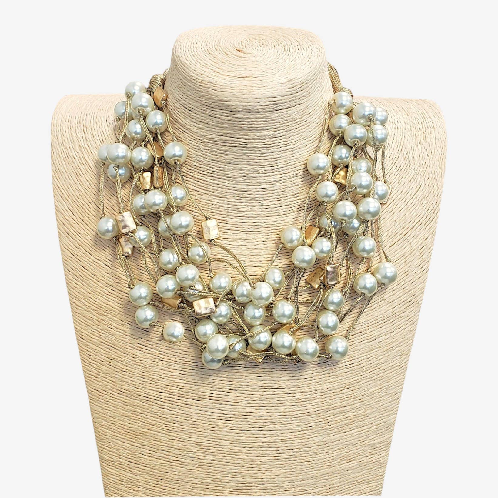 Bijoux Envie Statement Jewelry - Wholesale Beaded/Pearl Necklace - Coastal Chunky Pearl Necklace | Handmade Statement Jewelry2