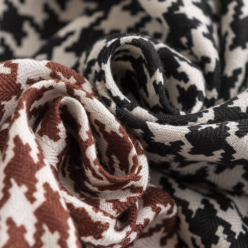 Funkyrel® Atzbranding Limited - Vendita all'ingrosso Sciarpa - Donna - Scarvii - Sciarpa quadrata classica pied de poule7