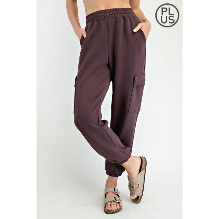 Rae Mode - Wholesale Athletic Pants - Women's - PLUS SIZE MODAL SCUBA CARGO JOGGER PANT36