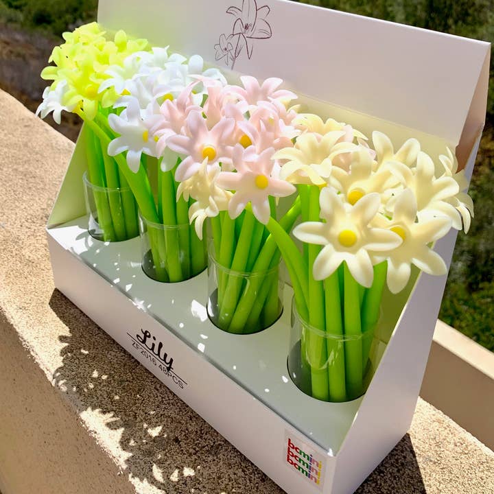 BCmini - Wholesale Pen - 22414 Lily Flower Gel Pen0