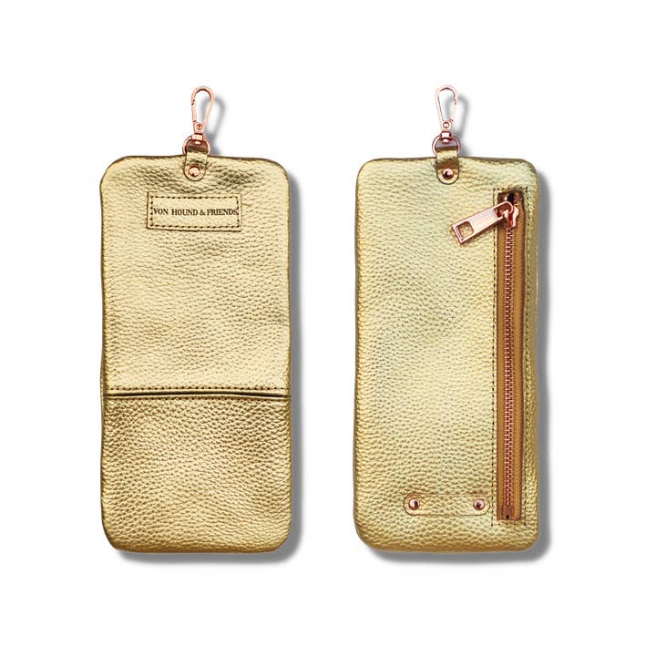 Leather Phone and Poop Bag Holder for wholesale by Von Hound And Friends