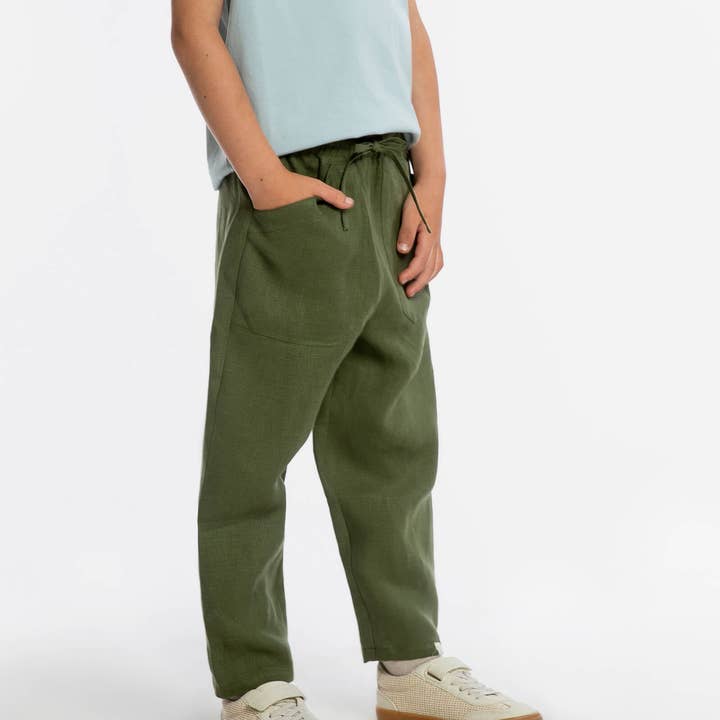 Pantalon de jardin olive pour la vente par Matona