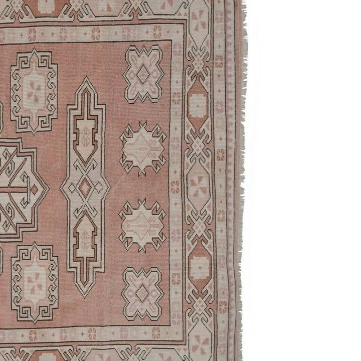 Vintage Pillows Store - Wholesale Vloerkleed - Decoratief Turks tapijt, Oushak-tapijt in zachte kleur, woonkamer