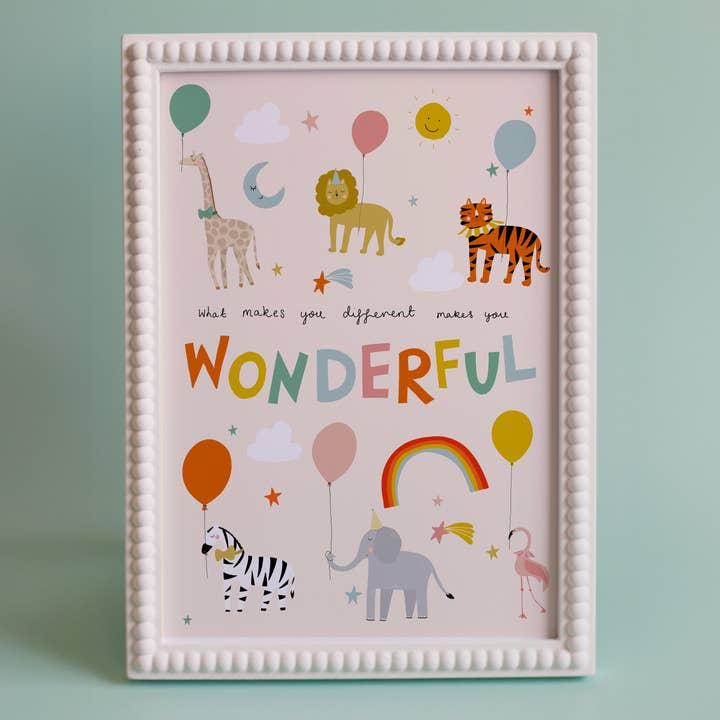 Regalo per neonati, Ricordo, Colorato e Luminoso, Stampa d'arte, Animale per la vendita all'ingrosso da parte di Abel and the Label