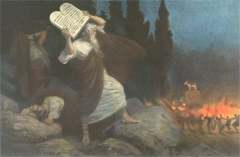 Found Image Press - Wholesale Magnet - Magnet RG-102 Moses Breaking Tablets0