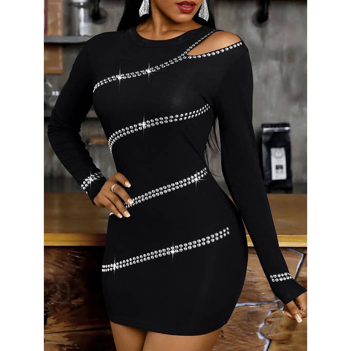 Hot rhinestone taske hip stropløs kjole for engroshandel hos Tourtiwi