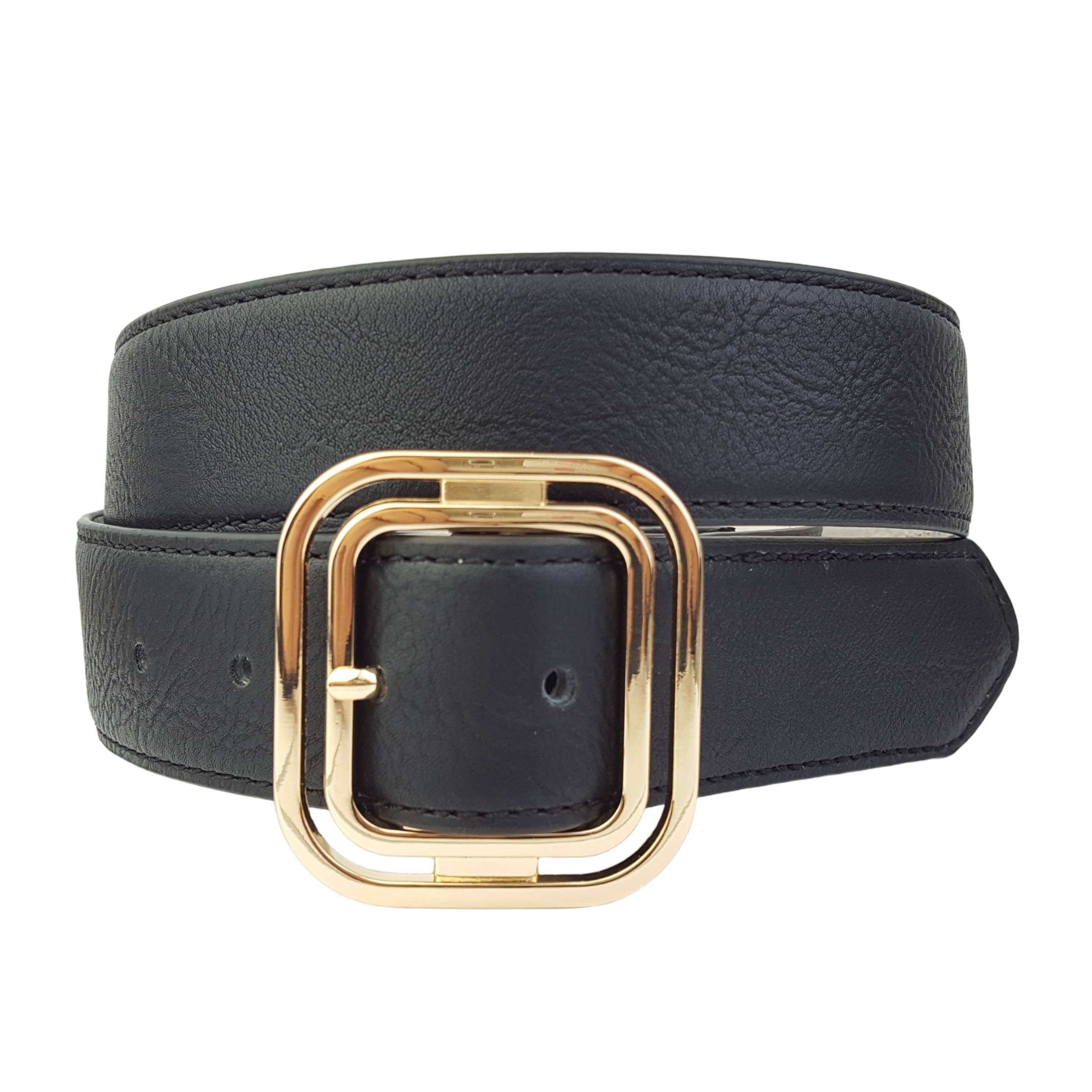 Axesoria West – wholesale Belt – Women's – Casual Gold Square Buckle Belt 0