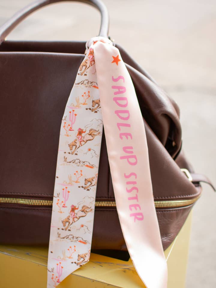 Saddle Up Sister Skinny Scarf for wholesale by Girl Riot Society by Mosaic Makers Co