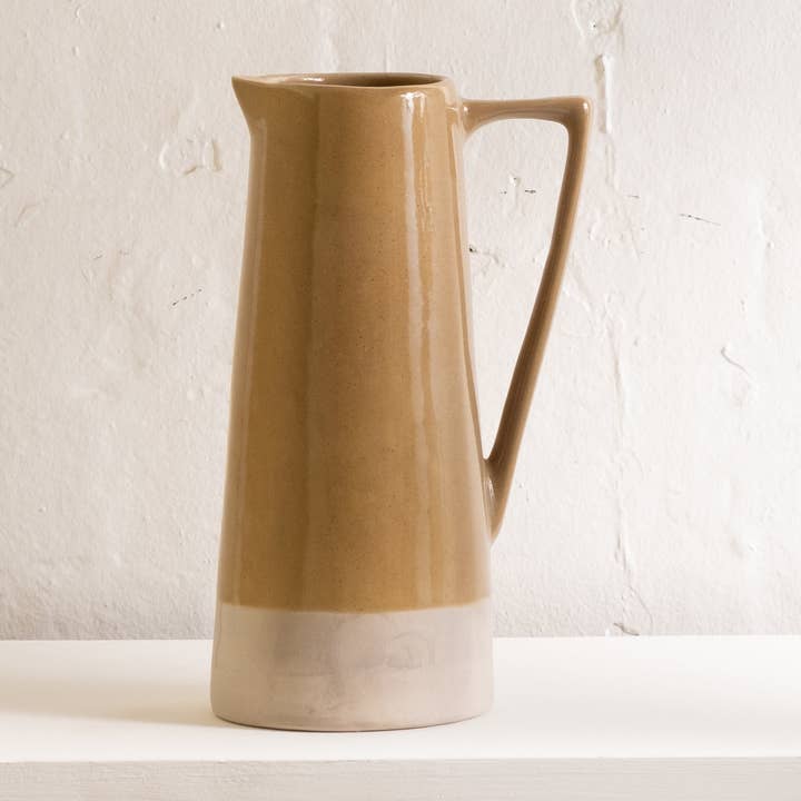 Sanna Dipped Jug - Mustard for wholesale by INARTISAN