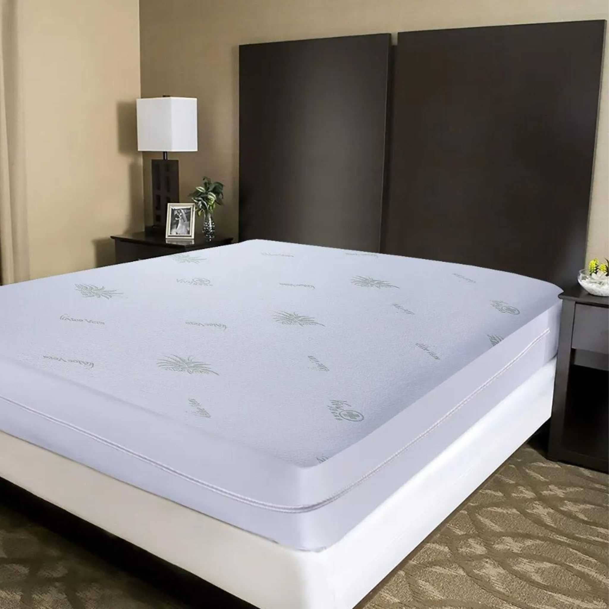 Beach Stone – Großhandel Matratzenauflage/Matratzenschoner – Bamboo-Matratzenschoner mit Reißverschluss und Aloe-Vera-Gel2