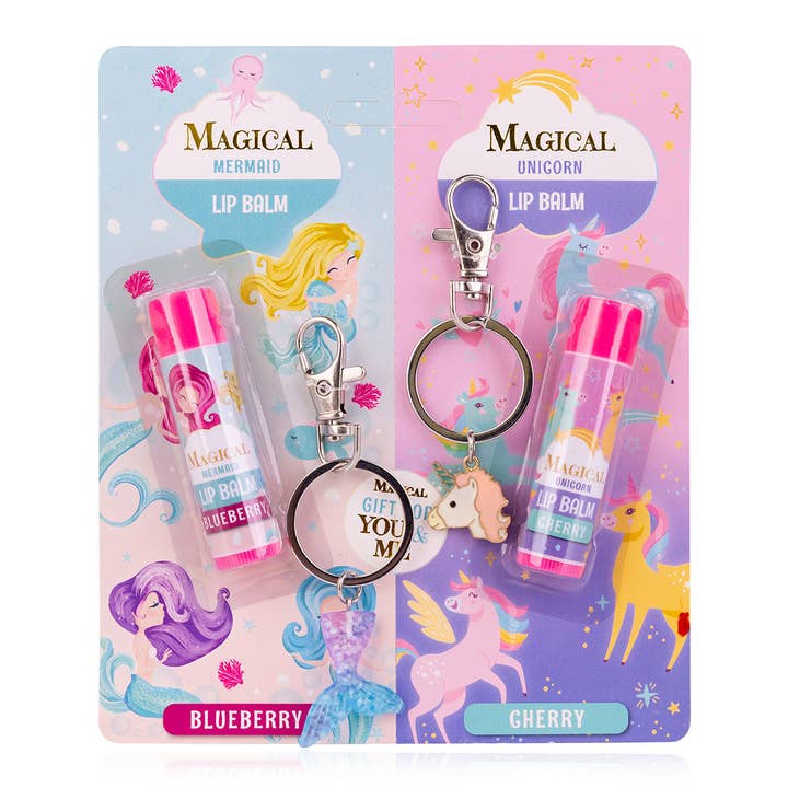 Magical Unicorn & Mermaid lip balm with pendant for wholesale by Accentra