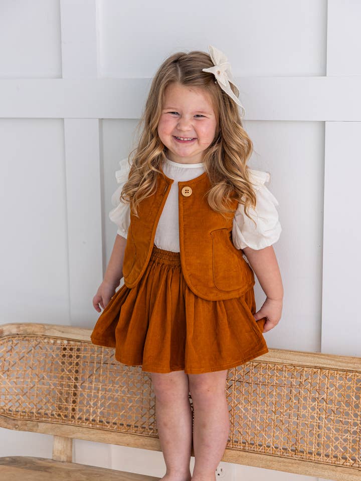 Chaqueta acolchada reversible de pana oxidada y estampado floral oxidado: para niños pequeños: preadolescentes: niños para venta al por mayor de Yo Baby