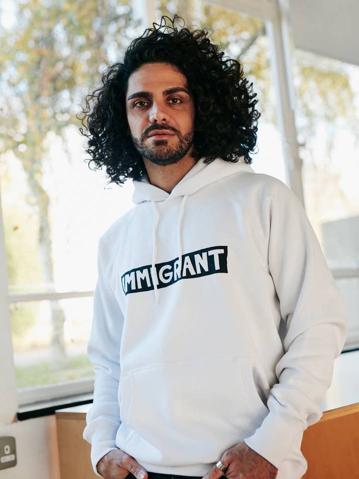 So Immigrant - Venta al por mayor Sudadera con capucha - Unisex - Sudadera blanca inmigrante