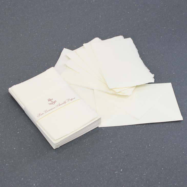 Wholesale Amalfi Deckled Edge Fold Over Cards, Italian Handmade