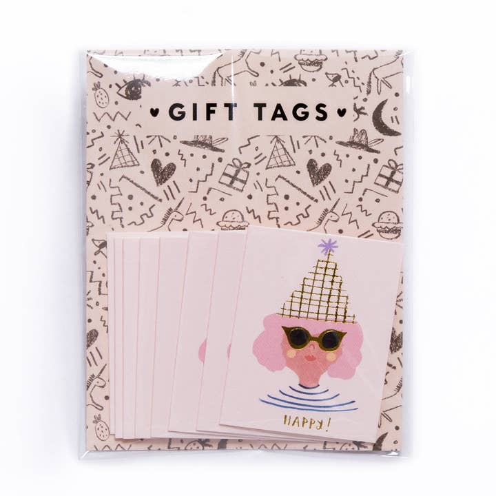 Carolyn Suzuki - Wholesale Gift Tag - PARTY GIRL - Mini Card Gift Tags0