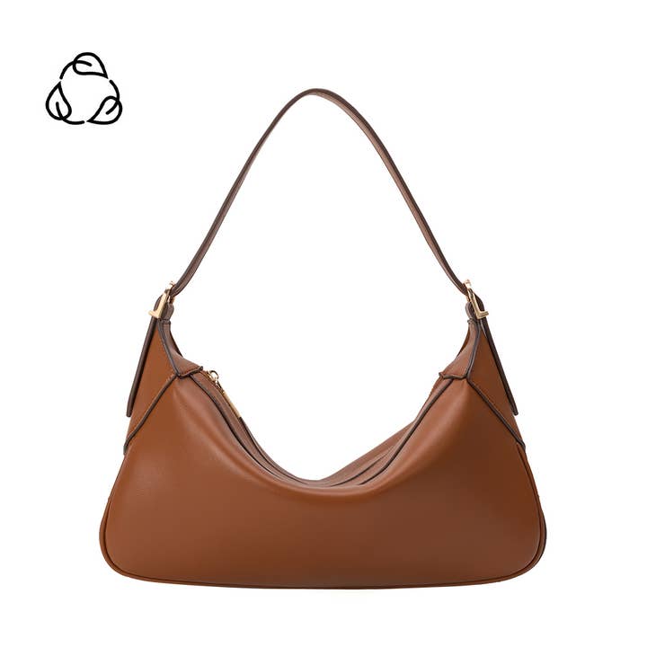 Melie Bianco - Wholesale Shoulder Bag - Women's - Nicolette Saddle Recycled Vegan Shoulder Bag