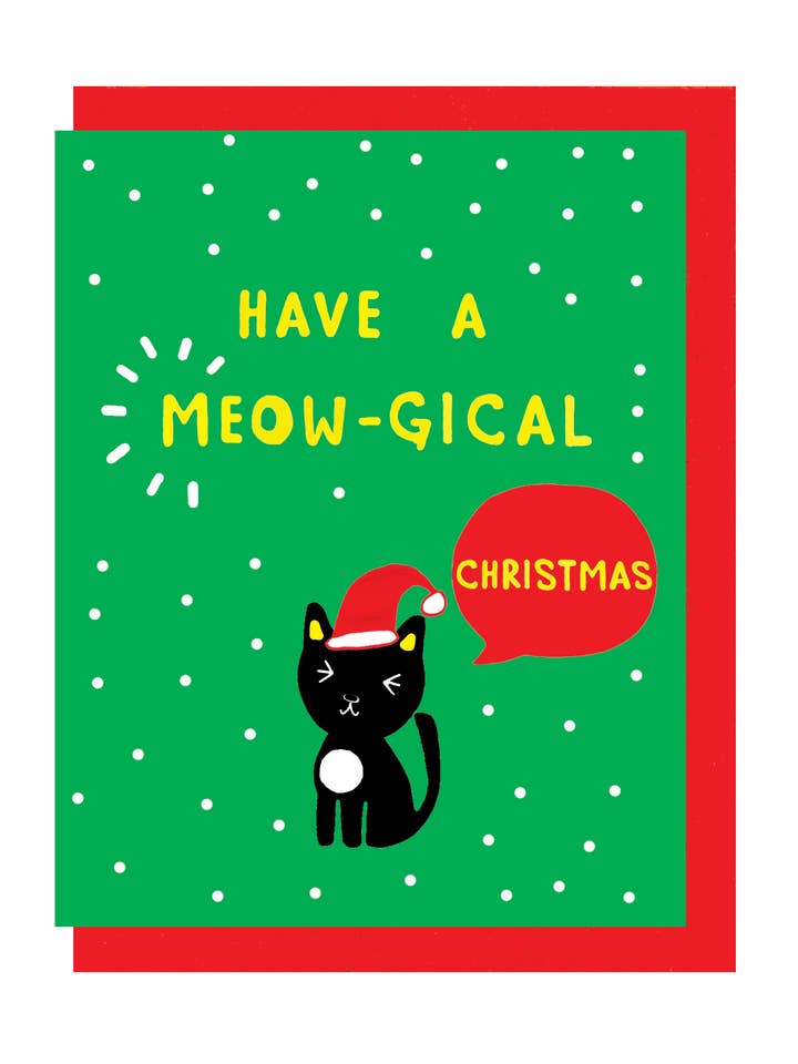 Meow-gical Christmas - Mini Greetings Card for wholesale by Earlybird Designs
