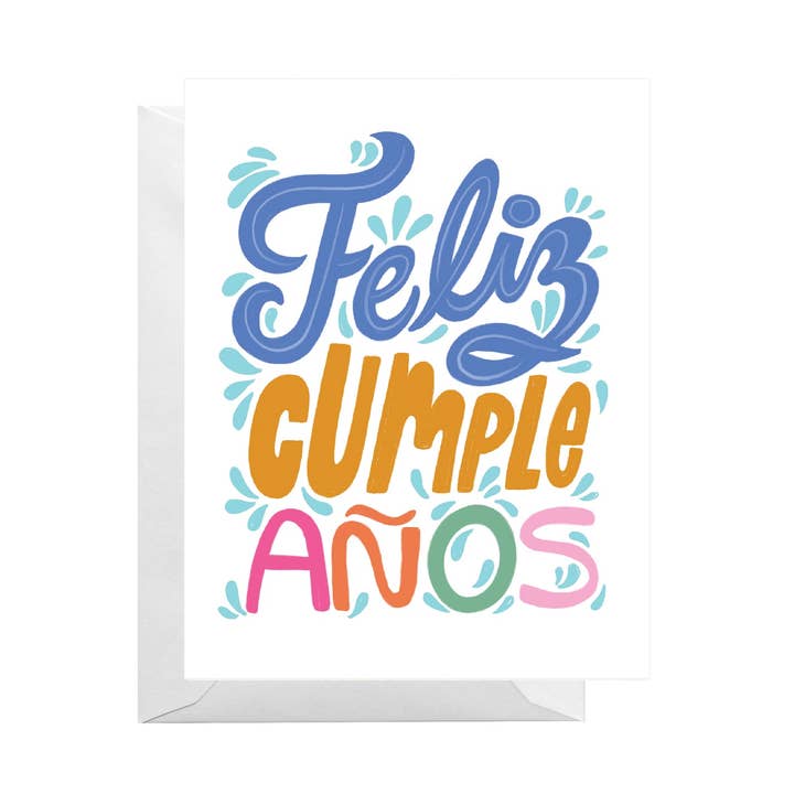 Feliz Cumpleanos Greeting Card for wholesale by Little Sisters Studio