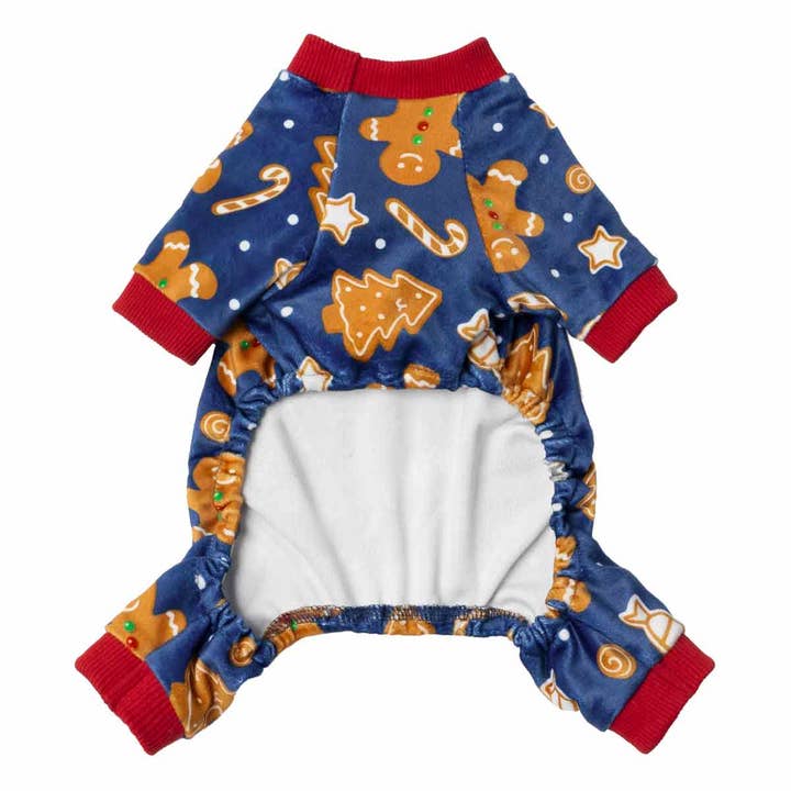MidnightBlue Gingerbread Dog Christmas Pajamas for wholesale on Faire1