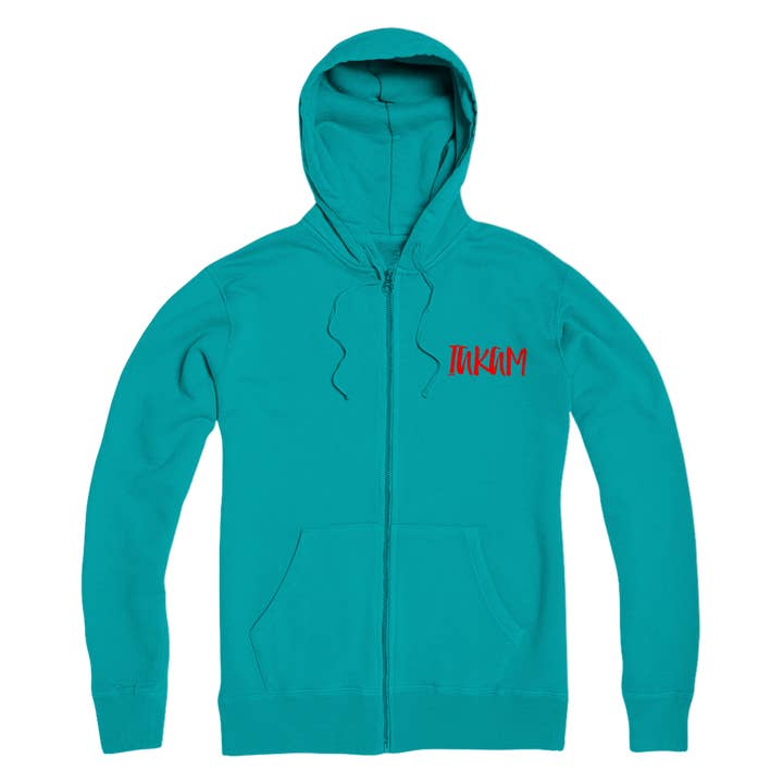 IAKAM Red Premium hoodie met rits voor volwassenen voor wholesale door IAKAM