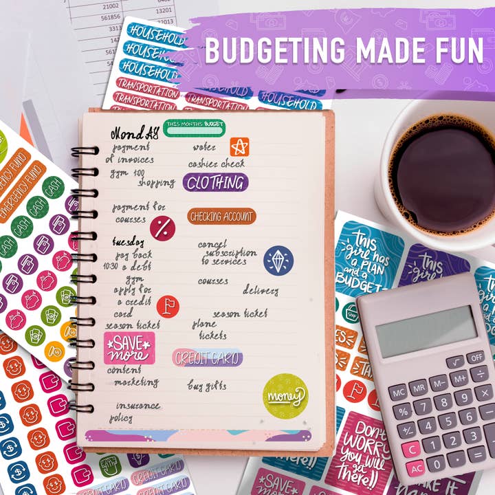 Savvy Bee - Wholesale Sticker - Savvy Bee Planner-stickers - Financiën en budgettering3