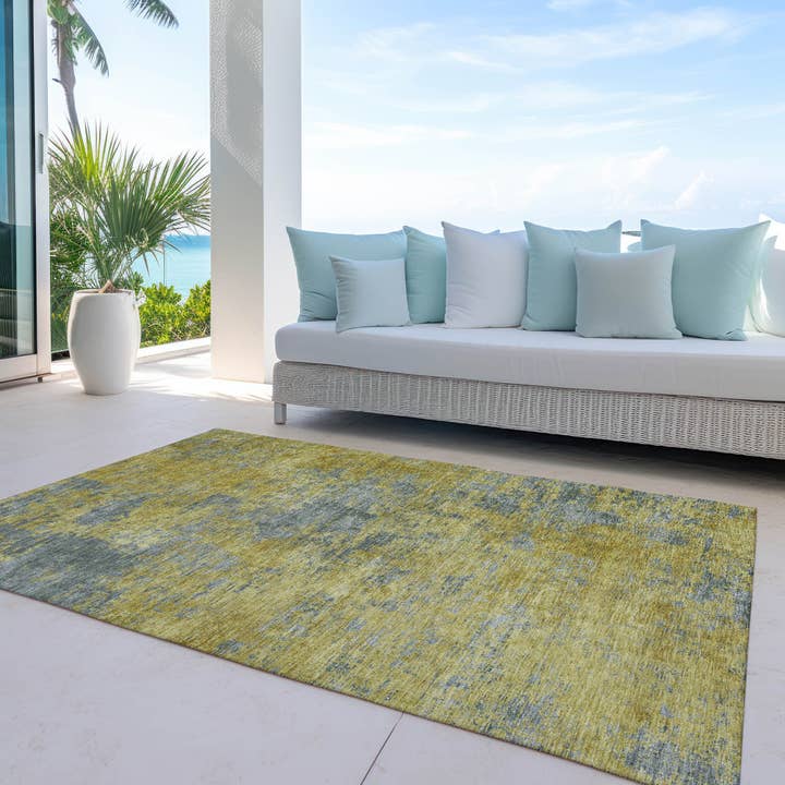 LOOMLAN - Wholesale Area Rug - Sonata Gold Washable Indoor-Outdoor Rug4