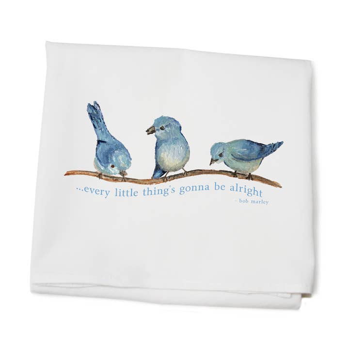 everything is going to be alright flour sack towel for wholesale by Tina Labadini Designs
