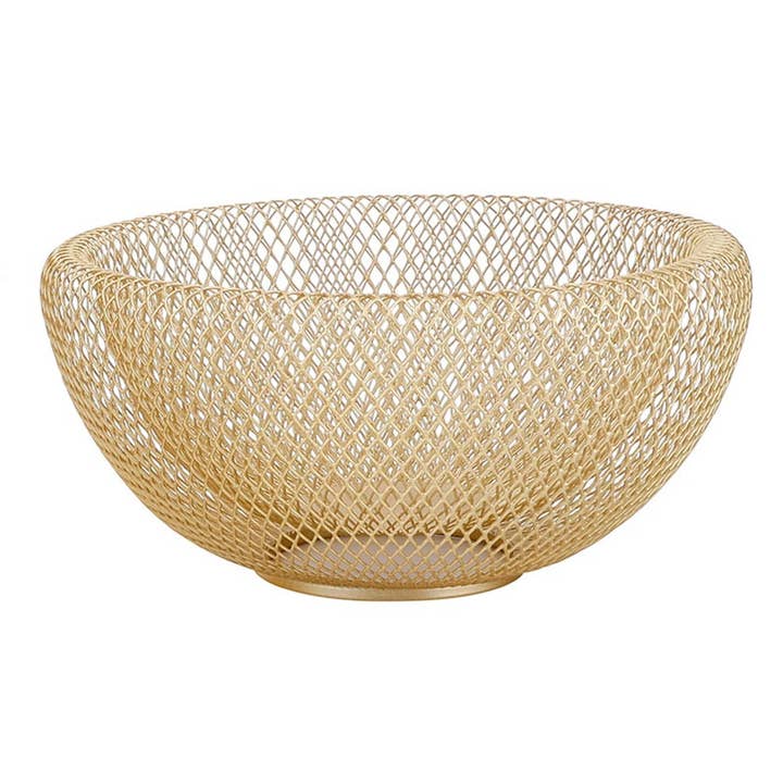 Mesh Gold Baskets - Set of 2 for wholesale by 47th & Main (Creative Brands)
