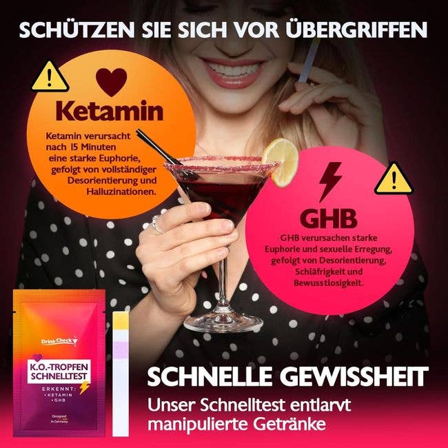 schutzoutlet - Wholesale Oral Supplement/Vitamin - DrinkCheck K.O. Drops Rapid Test2