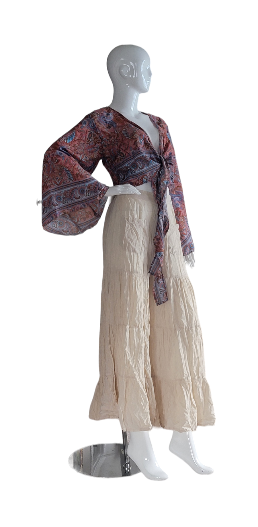 Evergreen Guardian Imports – wholesale Blouse – Women’s – TSTT-66 Long Sleeves Front Tie Top10