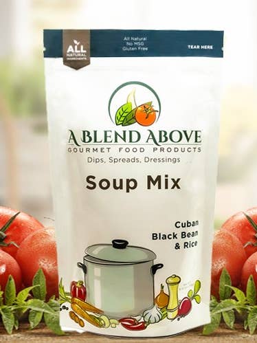 Mélange pour soupe aux haricots noirs cubains et au riz pour la vente par A Blend Above