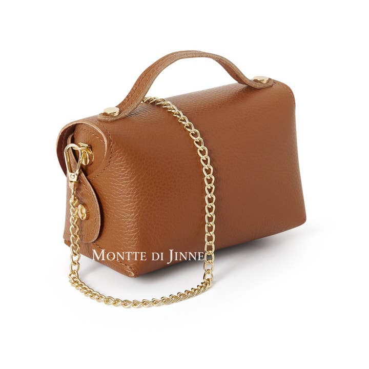 MONTTE DI JINNE - Wholesale Crossbody Bag - Women's - Chic Mini Top-Handle – Italian Handmade Leather Crossbody5