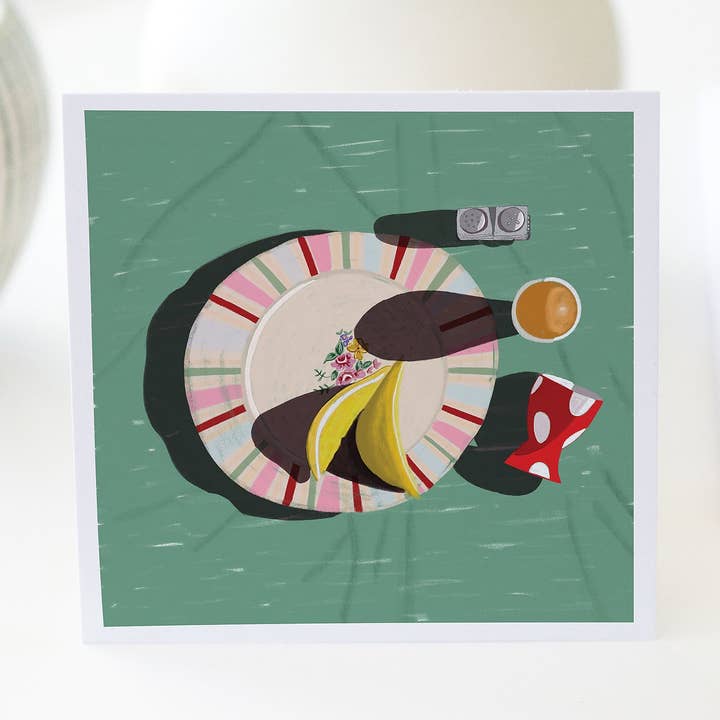 Søndagsbrunch - Grøn - Mini Kunsttryk for engroshandel hos Elise Gow Designs