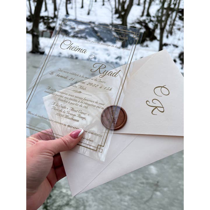 Faire Part Cards - Wholesale Invitations - Personalized Acrylic Wedding & Quinceanera Invitations4