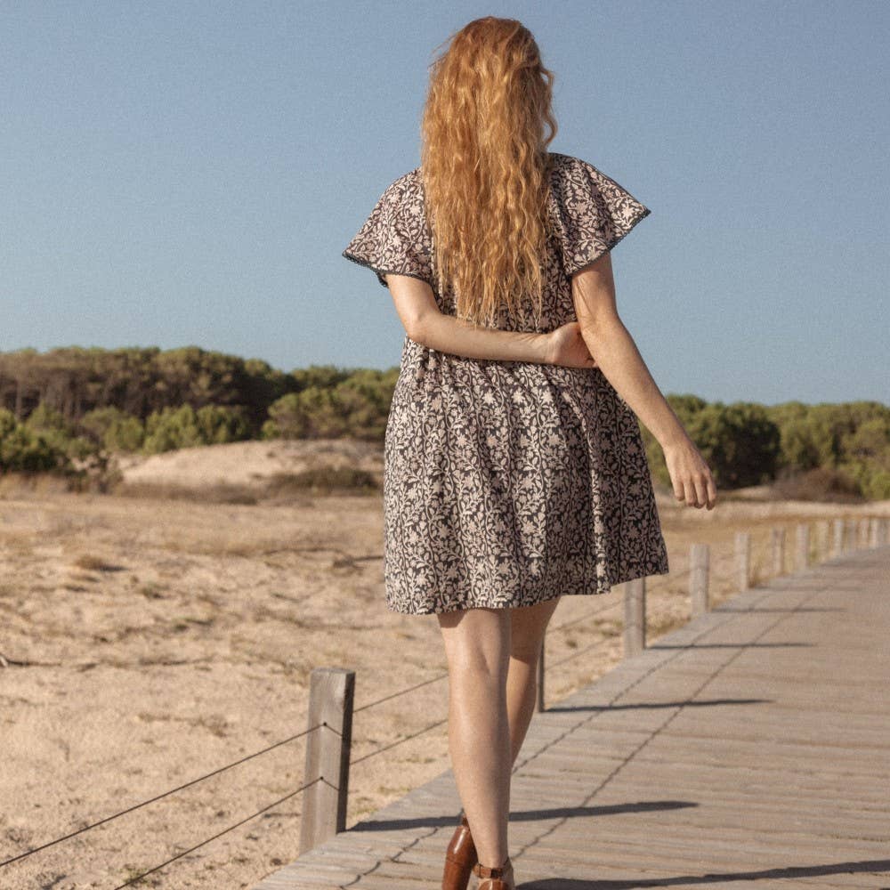 Bonheur du Jour - Wholesale Dress - Women's - Indigo Bamboo Women's Dress5