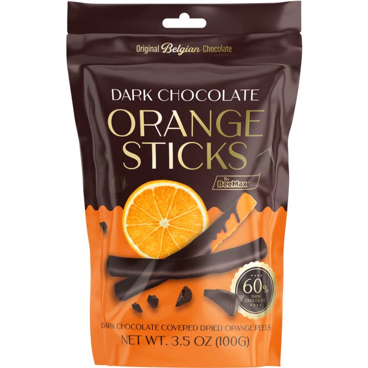 Beemax - Wholesale Fruit Snacks - Dark Chocolate Covered Dried Orange Sticks