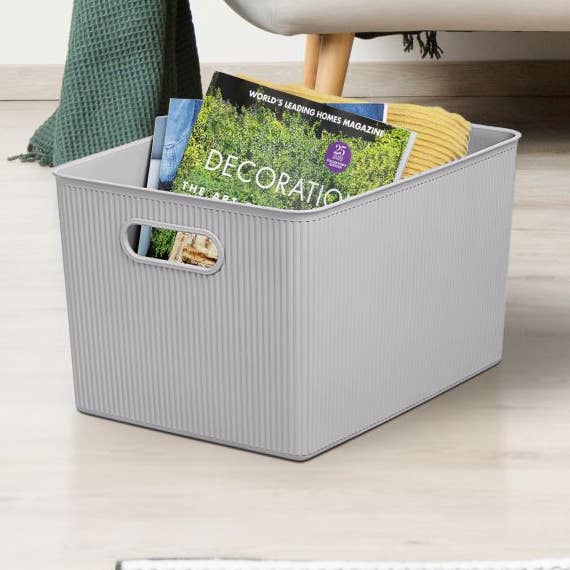 Ribbed Collection Storage and Organizing Bins 22 Liter-CS for wholesale by Superio Brand