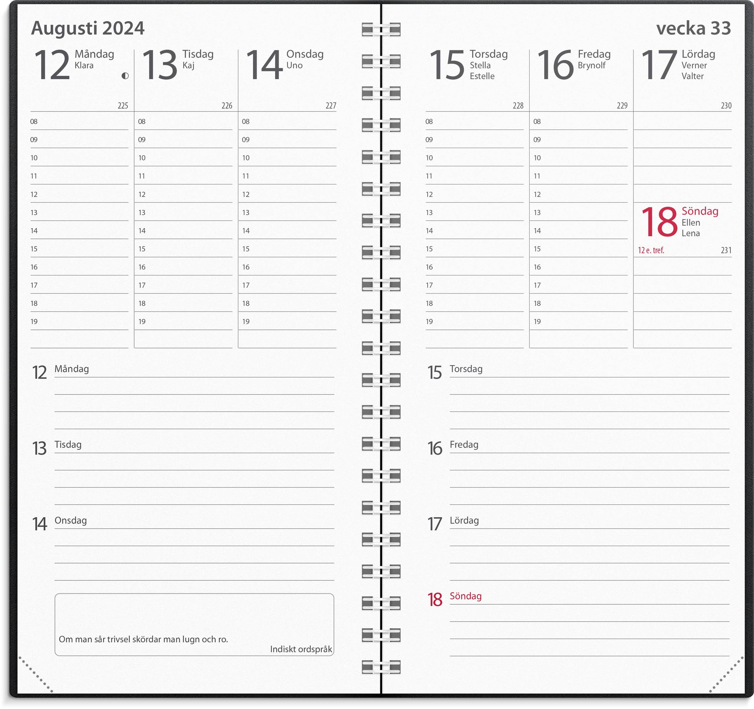 Burde Publishing AB - Wholesale Calendar - Calendar 2024 Minister black plastic1