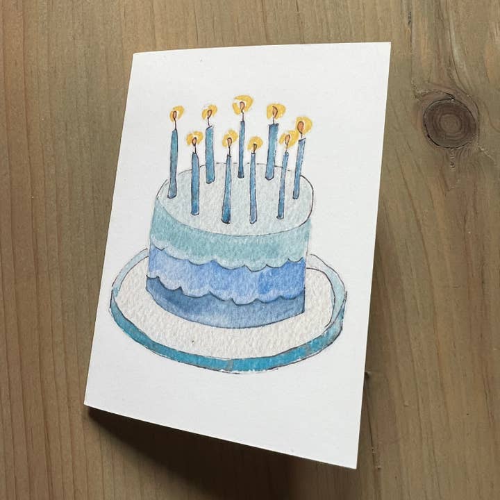 Zucchini Fish - Wholesale Birthday Card - Wave Birthday Cake Enclosure Card3