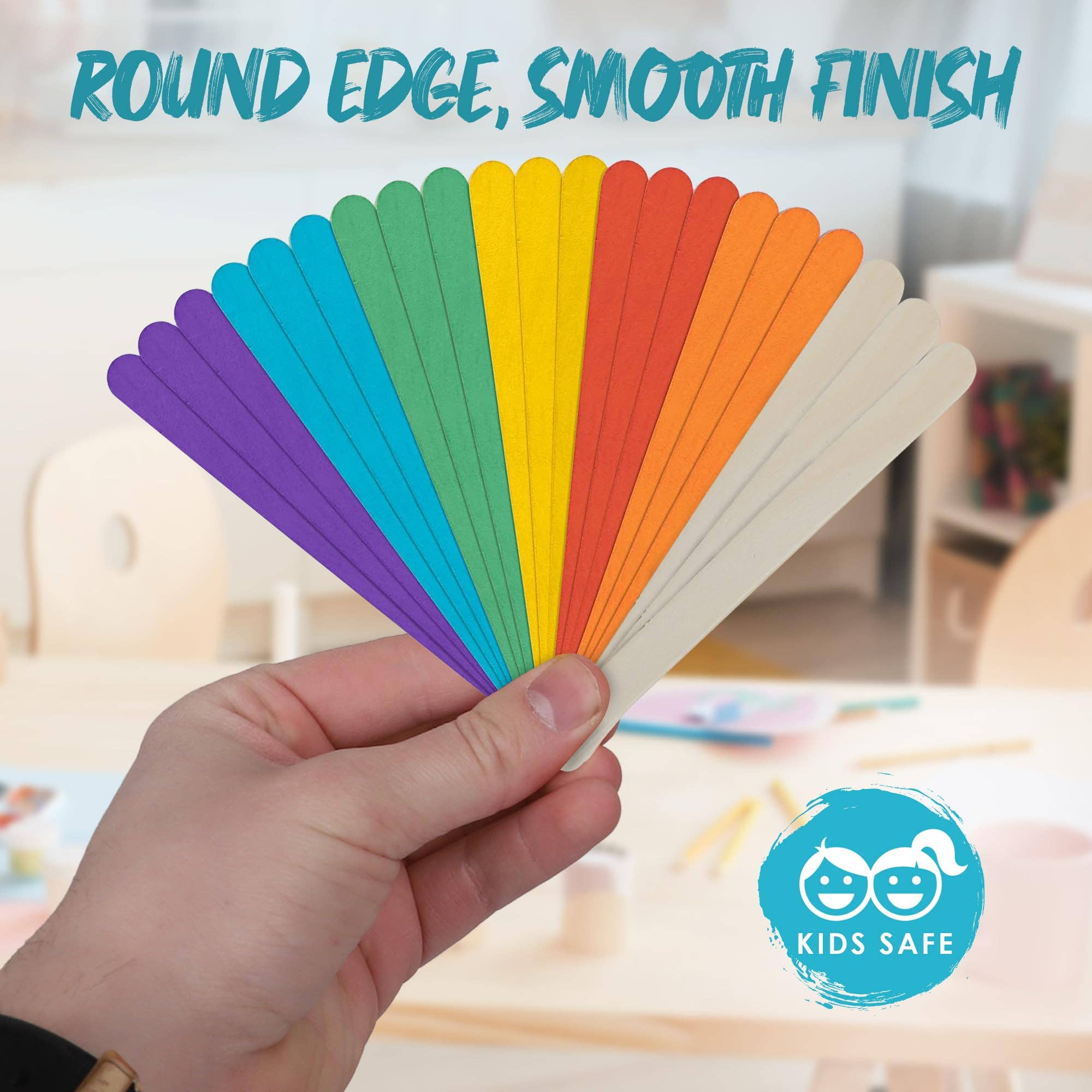 The Toy Group - Wholesale Craft Supplies - Darice 1000 Pcs Popsicle Stick, 4.5" Combo Wood sticks5